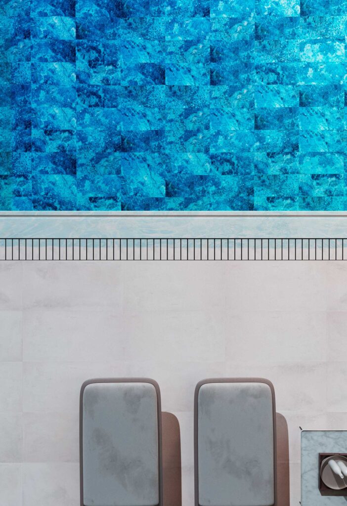 Piscina desbordante ARRECIFE AZUL DETALLE CENITAL