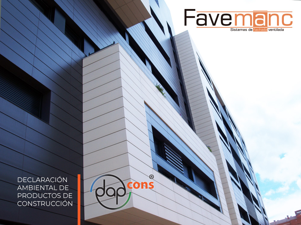 Favemanc renueva el sello de calidad ambiental dapCons Dapcons favemanc fachada ventilada