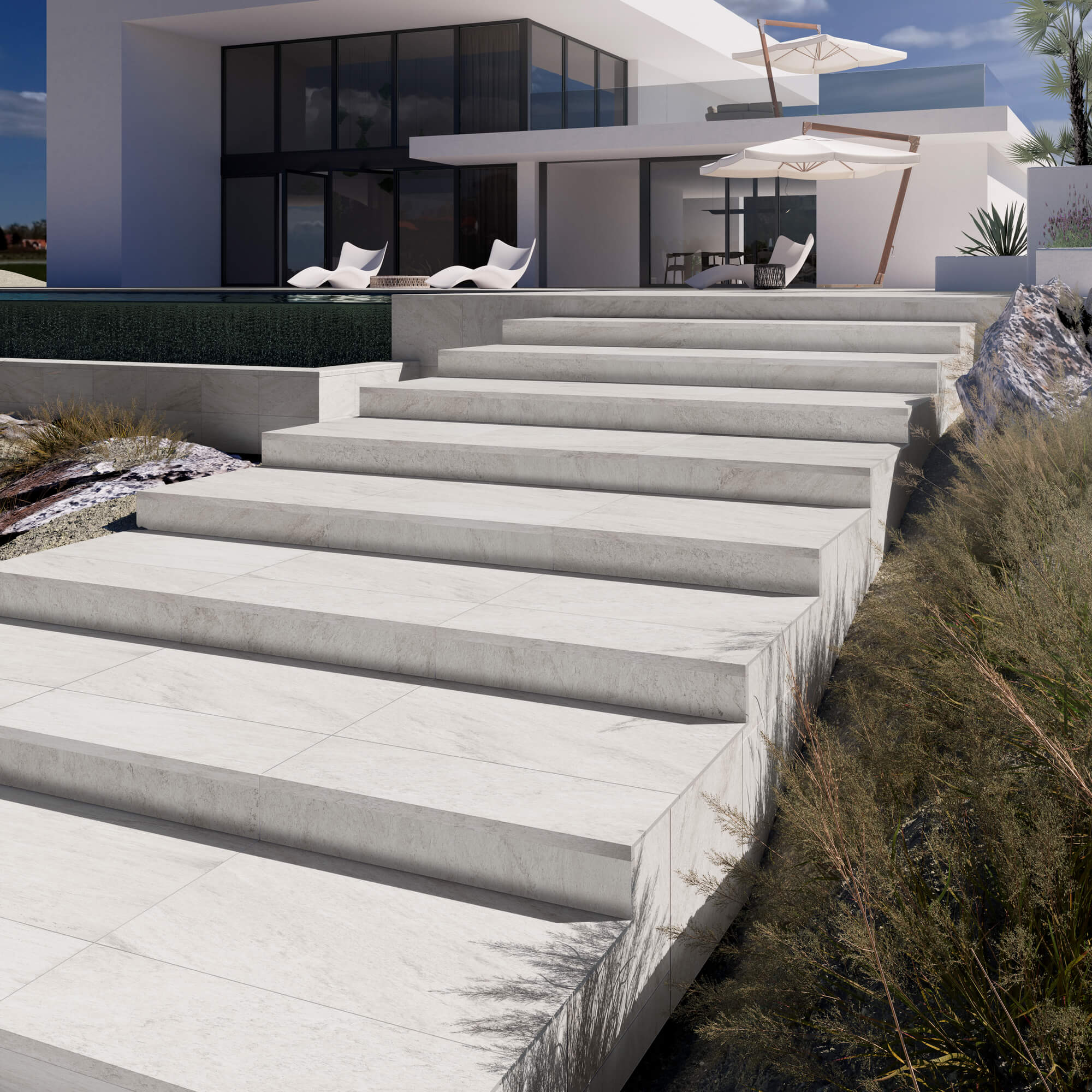 Exteriores Detalle escalera white stone 1
