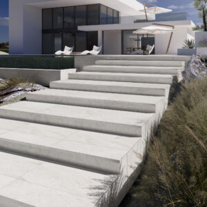 Detalle escalera white stone