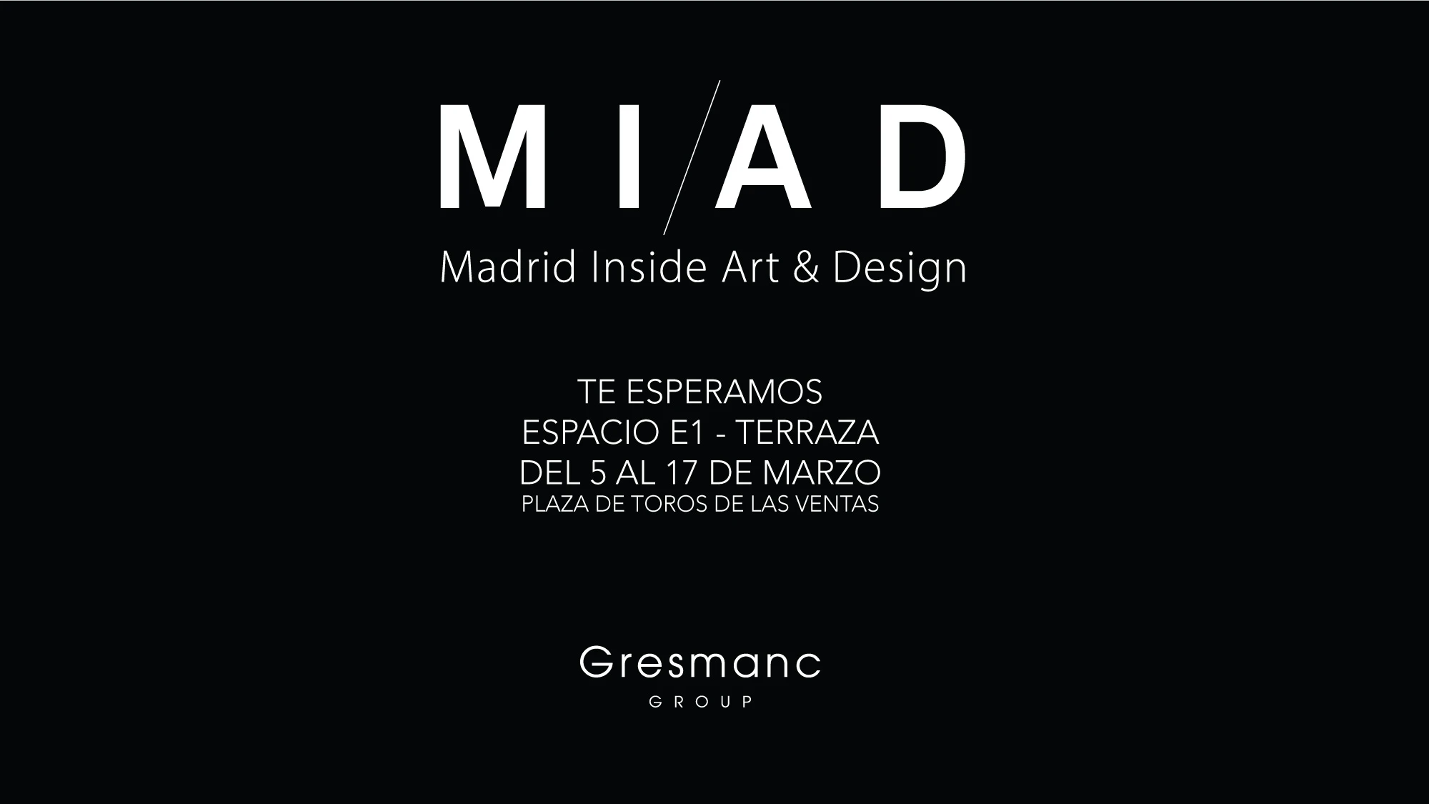 Gresmanc Group en el innovador evento MIAD Miad white on black