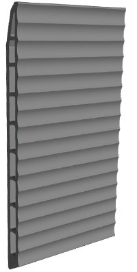 Piezas volumétricas Corrugated desing