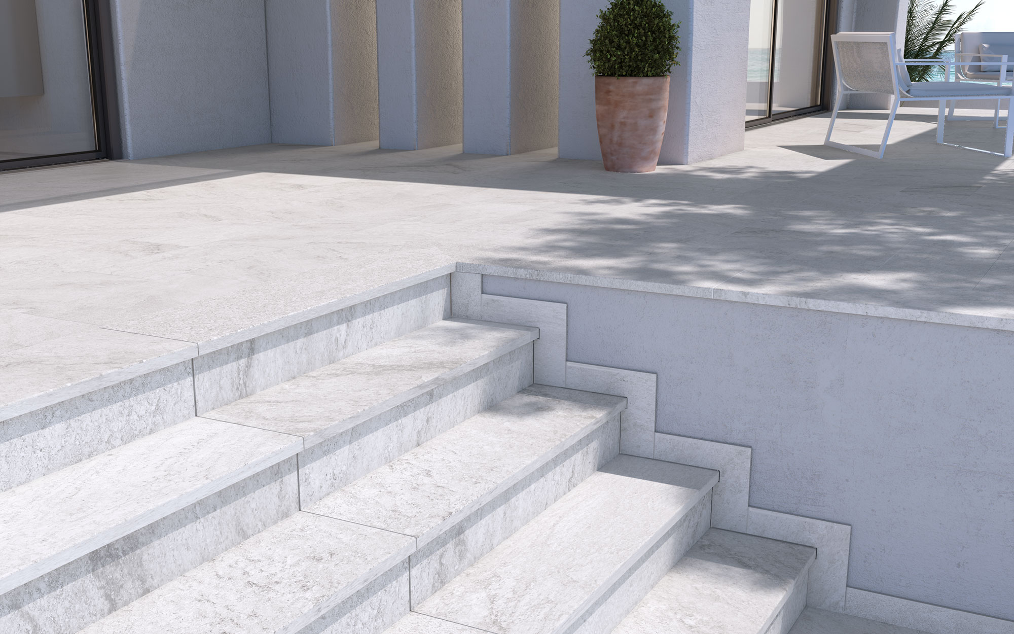 Gresmanc detalle escalera white stone 1