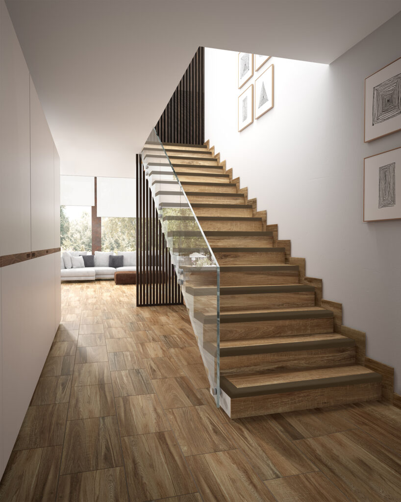 Grestep remate ceramico escaleras marron gremanc