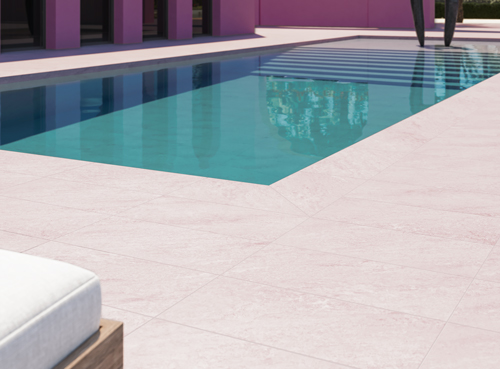 Gresmanc acude a Piscine Global con la mayor gama de soluciones en cerámica para piscinas privadas news GresmancGroup PinkStone detalle